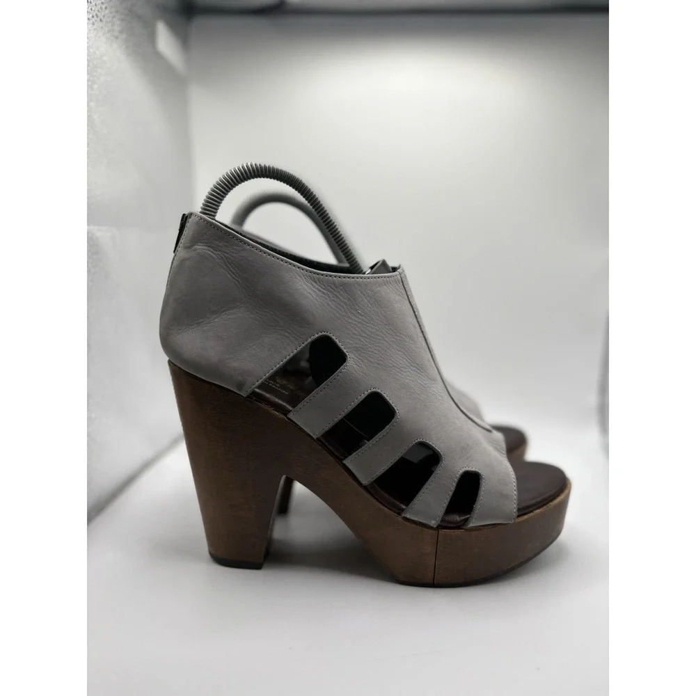 Robert Clergerie Diplo platform‎ Heeled sandals Gray Paris Shoes Size 8